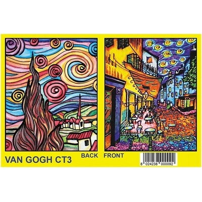 Colorvelvet CT3 Vincent van Gogh zamatová omaľovánka dosky s gumičkou 36x26x1,8cm séria Art