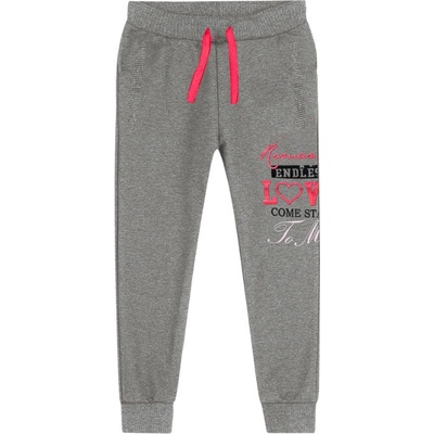 Kugo dívčí tepláky M6013 šedé – Zboží Dáma