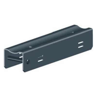 Držák podhrabové desky 300x40 mm, na kulatý sloupek, ZN+PVC antracitově šedá
