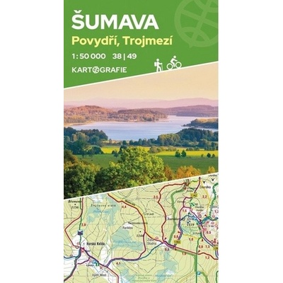 Šumava, Povydří, Trojmezí 38 |49 - oboustranná turistická mapa 1:50 000