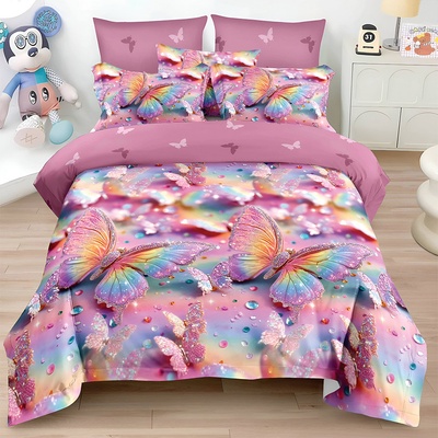 EmonaMall Двулицево спално бельо EmonaMall, 6 части - Модел S18993 (S18993-66666d)