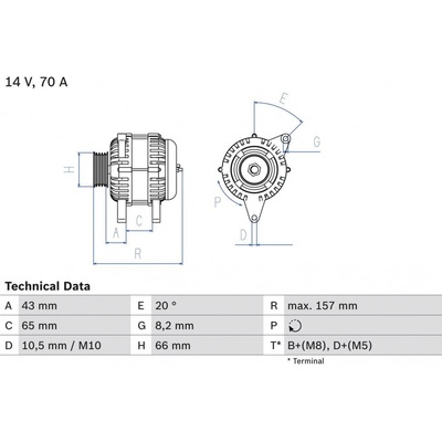Alternátor BOSCH 0 986 038 740
