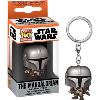 Funko POP Ключодържател с фигурка Funko Pocket POP: Star Wars The Mandalorian with gun