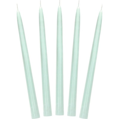 Svíčky kónické mint 24 cm 10 ks