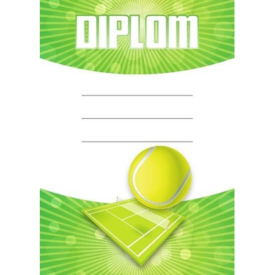 Diplom s tenisovým motivem