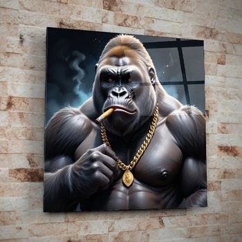 Art gift Стъклено АРТ пано - Горила Бос