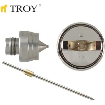 TROY Комплект резервна дюза с игла за бояджийски пистолети (1.6mm) (T 18642)