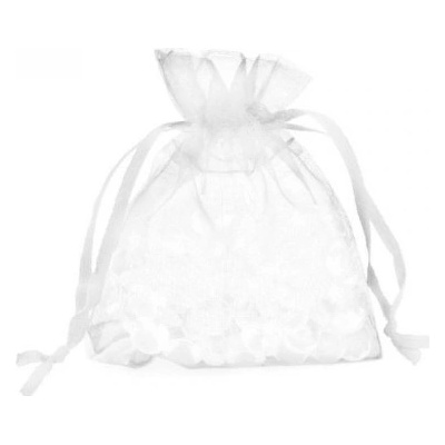 Paper Design Dárkový sáček organza 7,5 x 10 cm - bílá - 9600