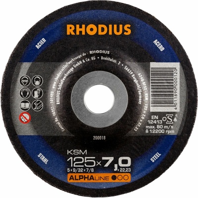 Rhodius Brúsny kotúč 125 x 7,0 x 22,23 mm 200018