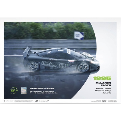Umělecký tisk Mclaren F1 Gtr - 24H Le Mans - 100th Anniversary - 1995, Automobilist, 30 × 21 cm