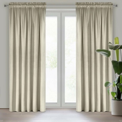 Design 91 ZATEMŇOVACÍ ZÁVĚS NA PÁSCE ROSA 140X270 CM BÉŽOVÁ
