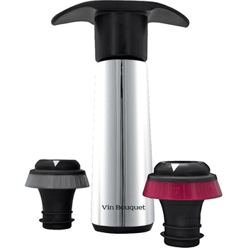 Vin Bouquet Ръчна вакуум помпа Vin Bouquet с 2 бр. тапи - инокс (VB FIC 1308)