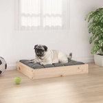 vidaXL Кучешко легло, 61, 5x49x9 см, борова дървесина масив (820851)