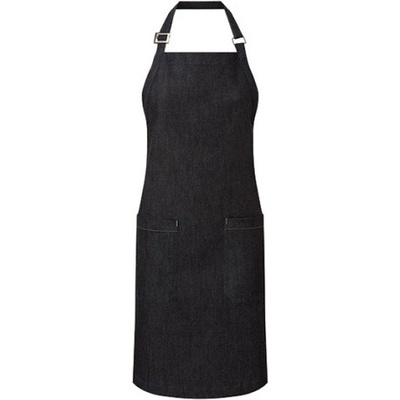 Premier Workwear Pracovní zástěra za krk z biobavlny 2 kapsy PR113 Indigo Denim 80x72cm