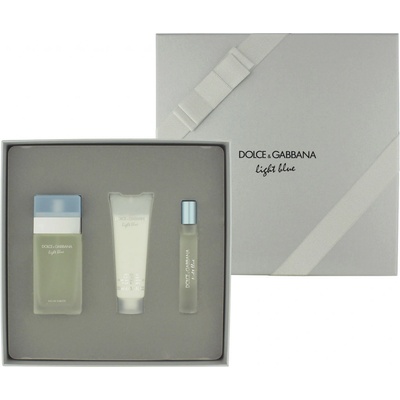 Dolce & Gabbana Light Blue Woman EDT 50 ml + telový krém 50 ml + EDT 7,4 ml darčeková sada