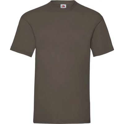 Fruit of the Loom tričko Valueweight T krátký rukáv pánské COT16103614001-chocolate
