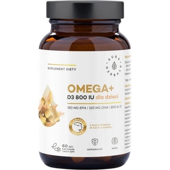 Aura Herbals Omega-3 500 mg + Vitamin D3 800 IU [60 Гел капсули]