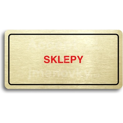 ACCEPT Piktogram SKLEPY - zlatá tabulka - barevný tisk