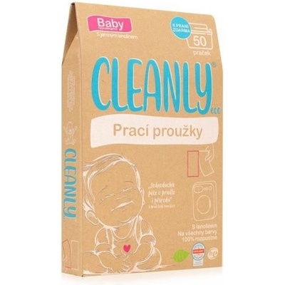 Cleanly Eco Baby Prací proužky pásky s lanolinem na 50 praní