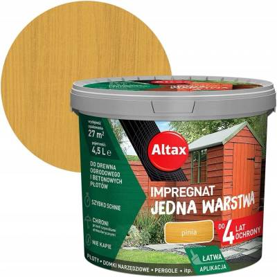Impregnace na dřevo Altax, jedna vrstva, 4,5 l, borovice