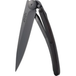 DEEJO 1gb004 black / Стилно ултралеко джобно ножче с дискретно черно острие без татуировки (1gb004)