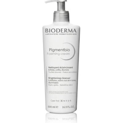 BIODERMA Pigmentbio Foaming Cream изсветляващ почистващ крем против пигментни петна 500 ml за жени