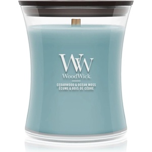 WoodWick Cedarwood & Ocean Moss ароматна свещ с дървен фитил 275 гр