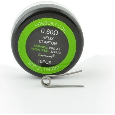 ANYVAPE Předmotané žhavící spirálky HELIX CLAPTON 0,6ohm