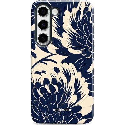 Mobiwear Elite Pro Samsung Galaxy S23 EA40E Modré a béžové květy – Hledejceny.cz