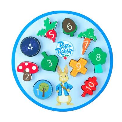 Дървен Пъзел, Orange Tree Toys, Peter Rabbit, Числа и броене