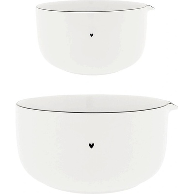 Bastion Collections MIX BOWL set misek white edge black LI-MIX-BO-002-BL