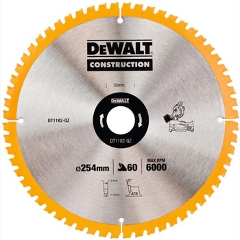 DeWALT DT1182 Pilový kotouč 254x30mm 60zubů ATB 7°