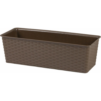 DOCHTMANN Kvetináč rattan obdĺžnik 40 x 16,5 x 12 cm, hnedý