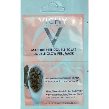Vichy Mineral Masks rozjasňující pleťová peelingová maska With Wolcanic Rock and AHA 2 x 6 ml