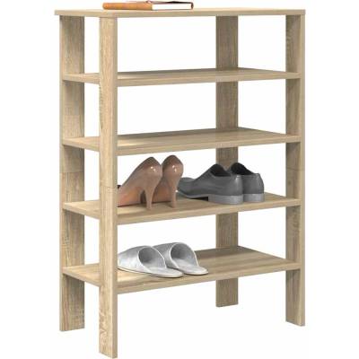 vidaXL Етажерка за обувки, дъб сонома, 61x32x87, 5 см, инженерно дърво (859853)