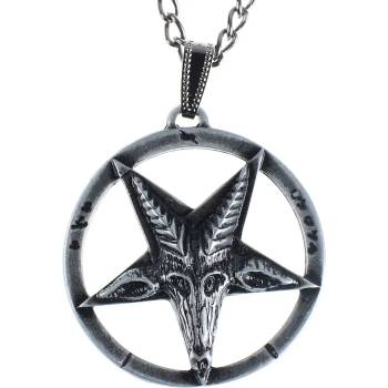 Leather & steel fashion Колие с висулка Бафомет - lsf4 12