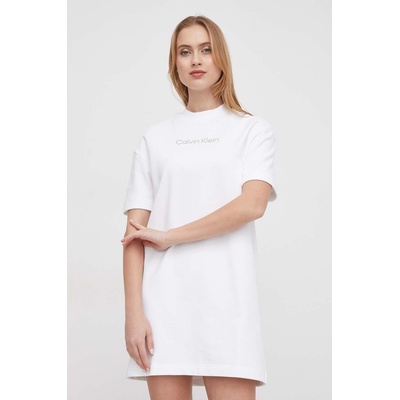 Calvin Klein Памучна рокля Calvin Klein в бяло къса със стандартна кройка K20K207003 (K20K207003)