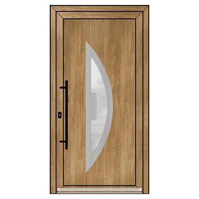 OknaDvereNaMiru.cz Vchodové dveře INOX 9 ořech 100 x 200 cm