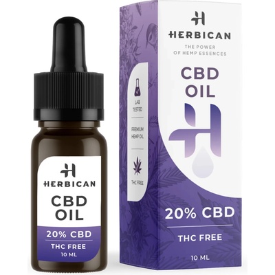 Herbican CBD olej bez THC, 20%, 10 ml