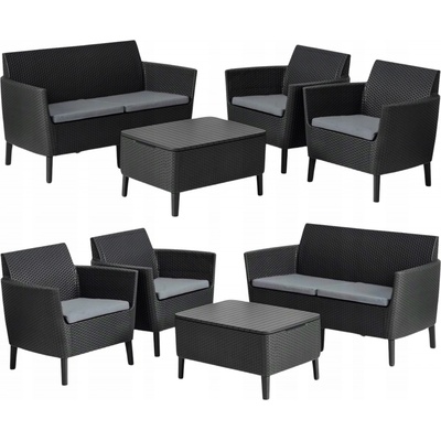 Keter Salemo 3 Seater Set grafit / sivá