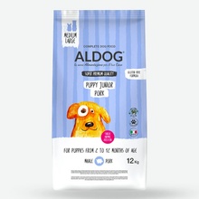 Aldog Puppy & Junior Medium & Maxi Pork & Rice 12 kg