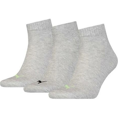 Puma Quarter Plain 3P Quarter Plain 3 páry šedé