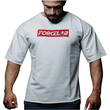 Forcelab T-Shirt Forcelab - White with Red Logo Бял, L