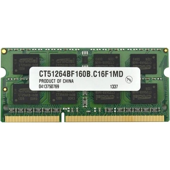 Crucial SODIMM DDR3 4GB 1600MHz CL11 CT51264BF160BJ