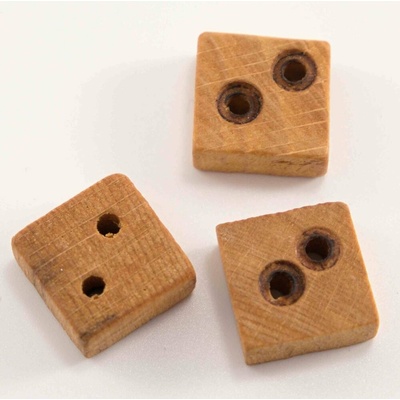 Dierkový drevený gombík - prírodný - rozmer 1,7 cm x 1,7 cm