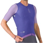 Castelli Мъжка фланелка с къс ръкав за колоездене Castelli Corretto Jersey Cycling jersey - Ultraviolet / Purple Mist-White - размер XXL (056-3886-0416)