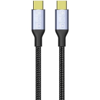 Image 1 of DeTech Кабел DeTech, Type-C - Type-C, 100W, 4K, 20GB/s, PD, 2.0m, Черен - 18383