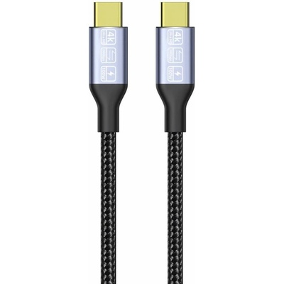 DeTech Кабел DeTech, Type-C - Type-C, 100W, 4K, 20GB/s, PD, 2.0m, Черен - 18383