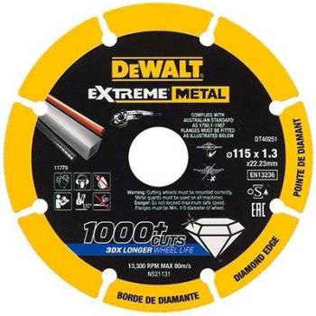 DeWalt EXTREME METAL Diamantový kotúč na kov, 115 x 22,23 mm, DT40251