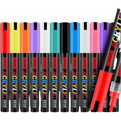 Pronett XJ5609 Akrylové fixy sada 12 ks – Zboží Mobilmania